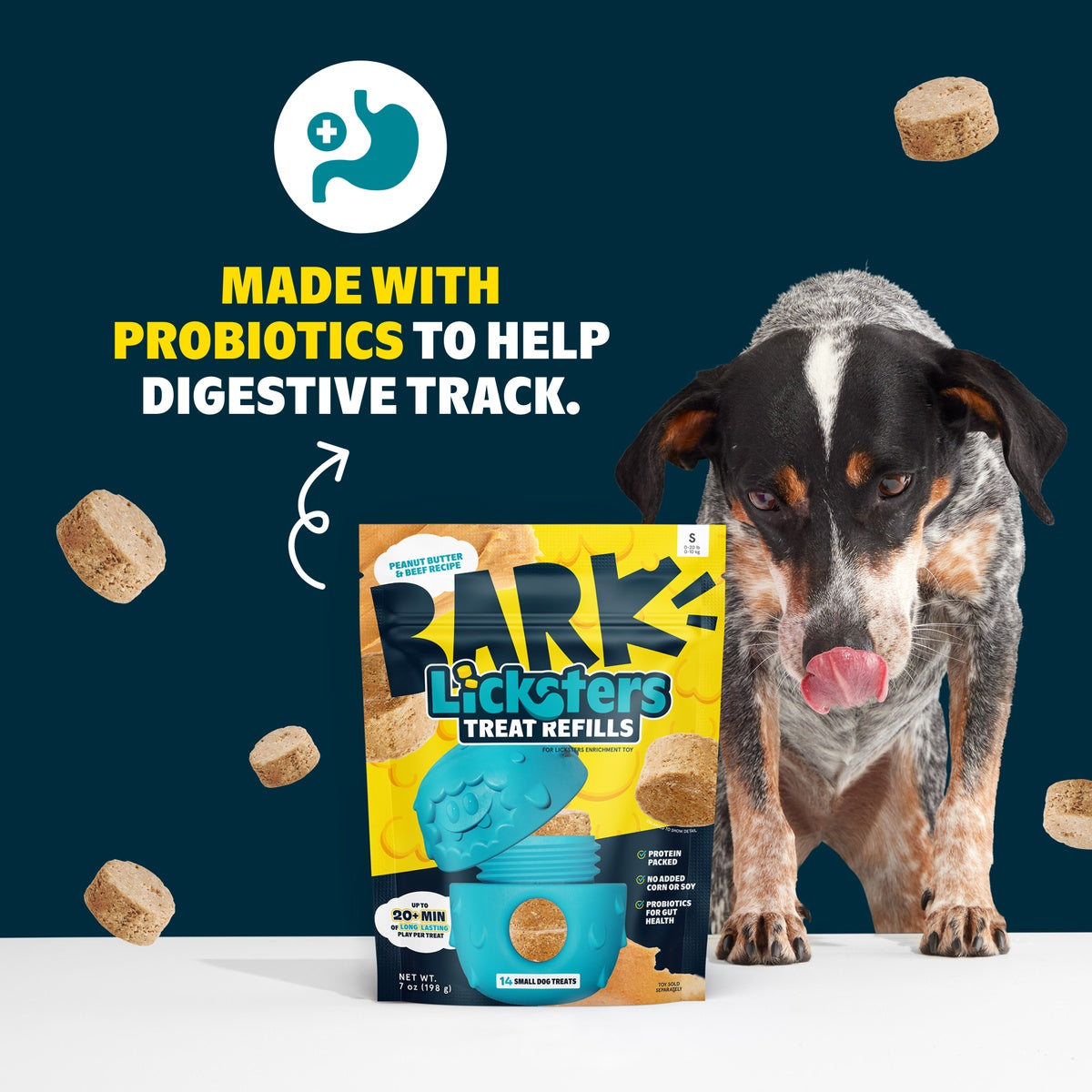 Licksters Treat Peanut Butter + Beef Treats 7 oz Refill - Image 7