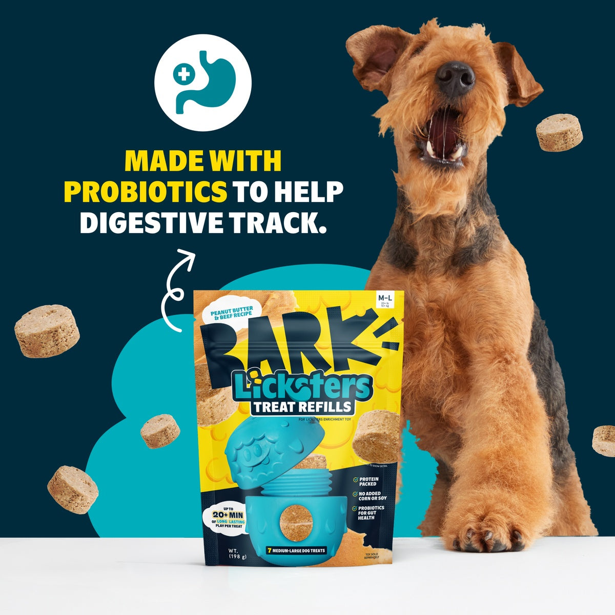 Licksters Treat Peanut Butter + Beef Treats 7 oz Refill - Image 14