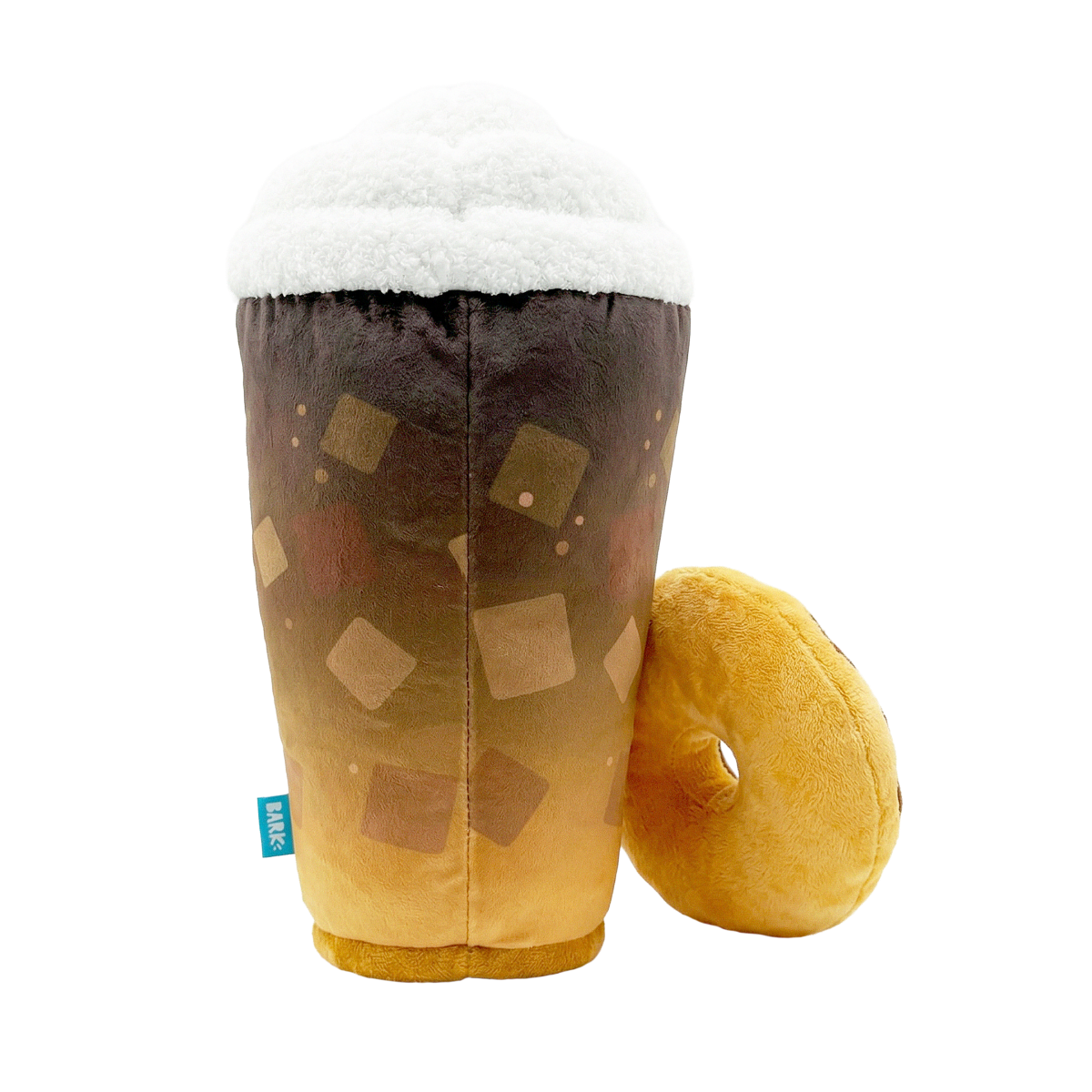 Dunkin'® Iced Signature Latte & Chocolate Frosted Sprinkles Donut Plush Extra-Large Dog Toy - Image 4