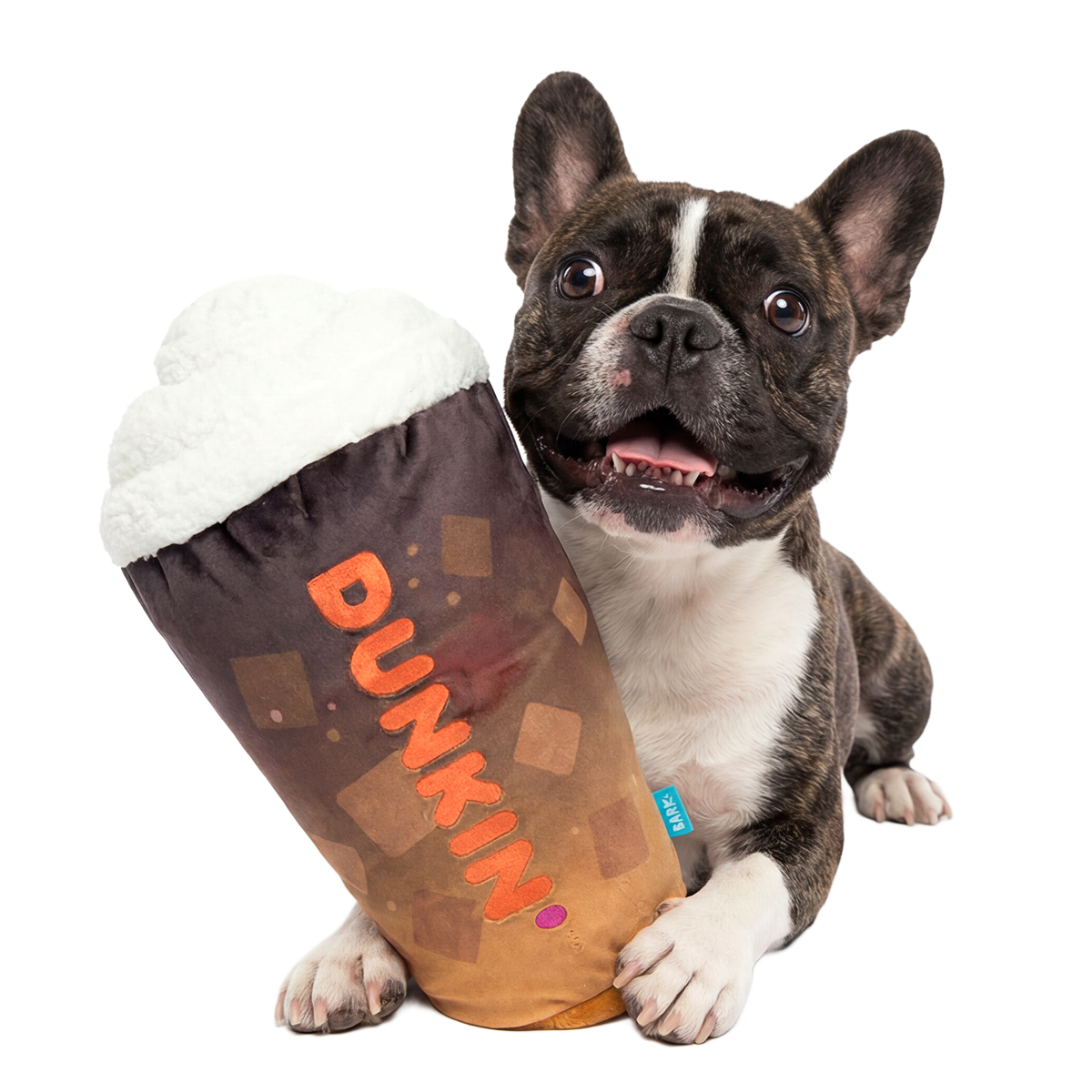 Dunkin'® Iced Signature Latte & Chocolate Frosted Sprinkles Donut Plush Extra-Large Dog Toy - Image 2