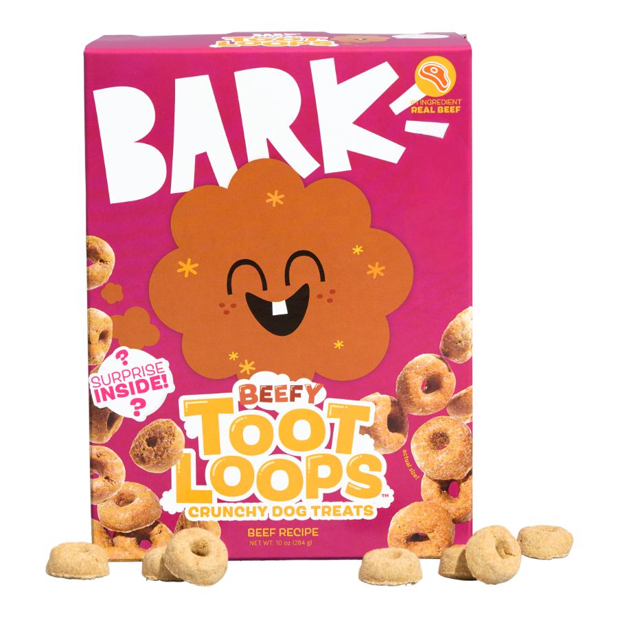 Beefy Toot Loops™ Beef Blend Hard & Crunchy Dog Treats. 10 oz