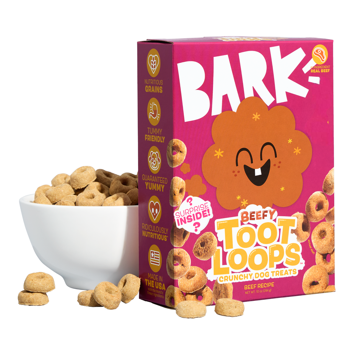 Beefy Toot Loops™ Beef Blend Hard & Crunchy Dog Treats. 10 oz - Image 4