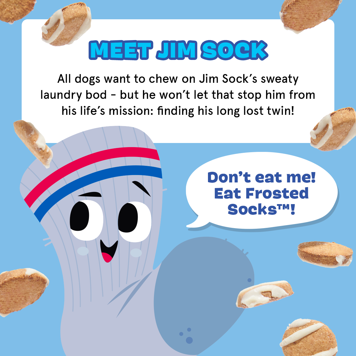 Frosted Socks™ Yogurt Berry Flavor Vegetarian Hard & Crunchy Dog Treats. 10 oz - Image 2