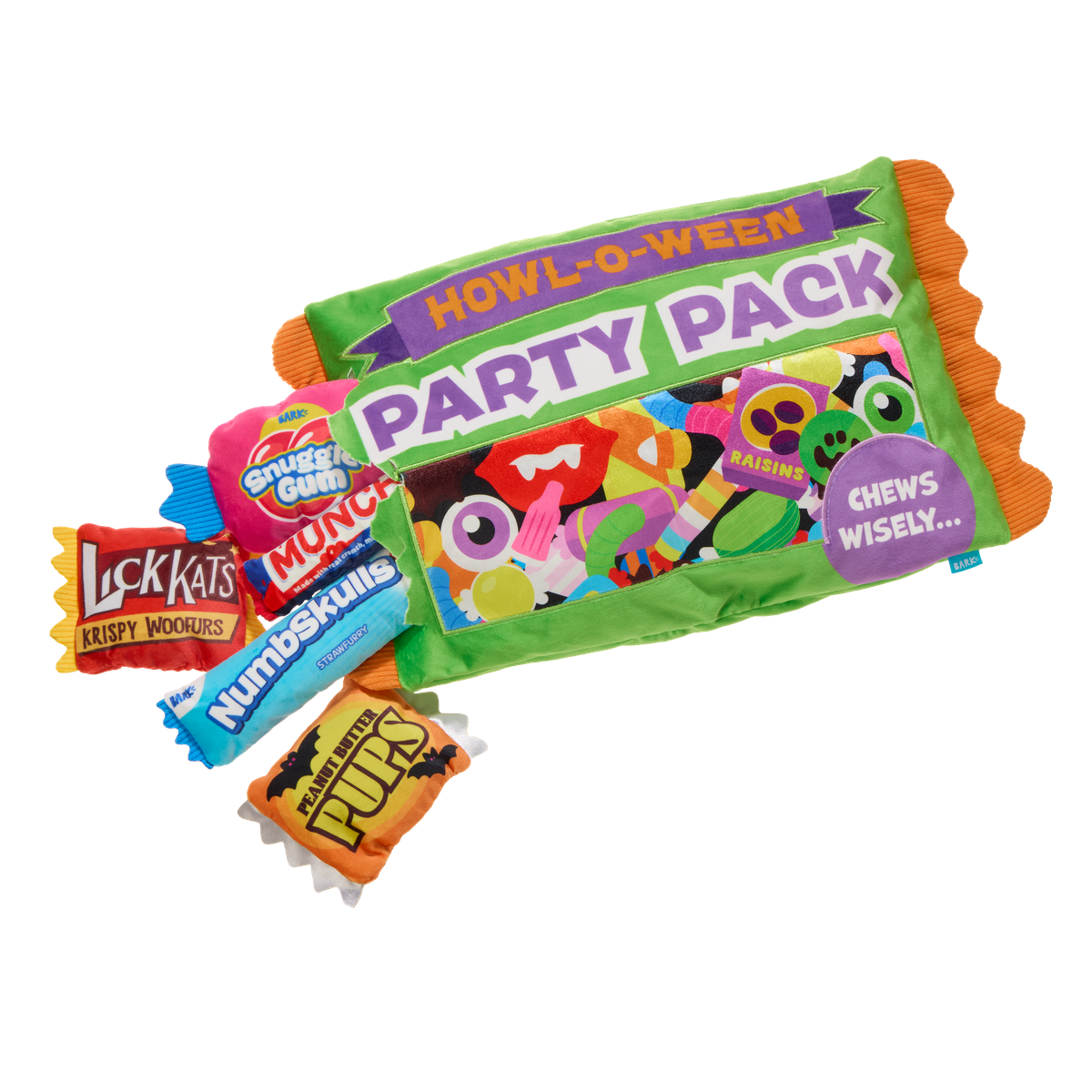 Chomp-Size Candy Pack Plush Extra-Large + 2-in-1 Dog Toy - Image 6