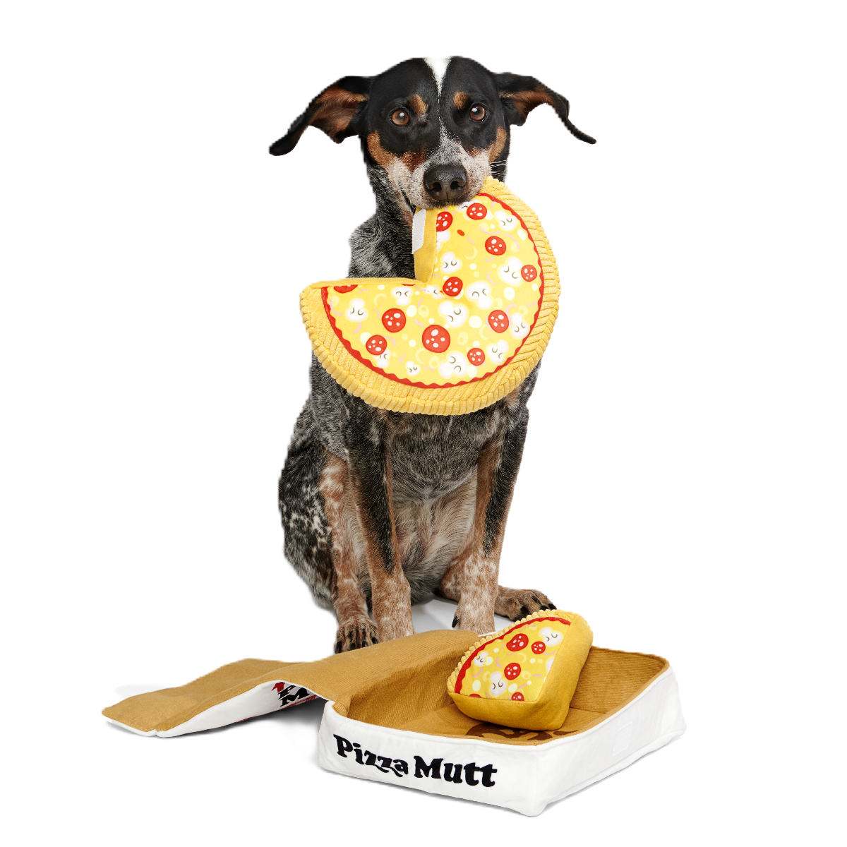 Pizza Pawty Plush Multi-Part + Enrichment Dog Toy - Image 2