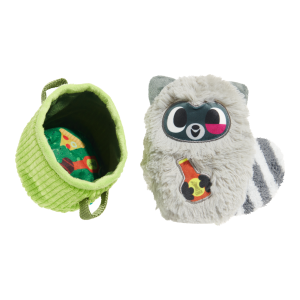 Rickie Racoon the Trash Tycoon Plush Enrichment + Multi-Part Dog Toy