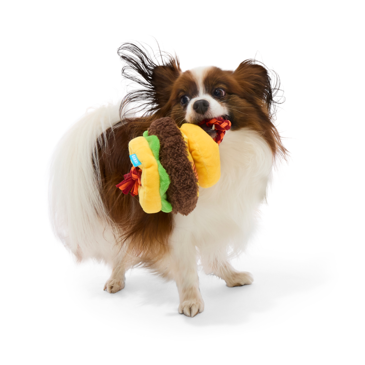 Barkin' Cheese Burger Plush Tug Dog Toy - Image 2