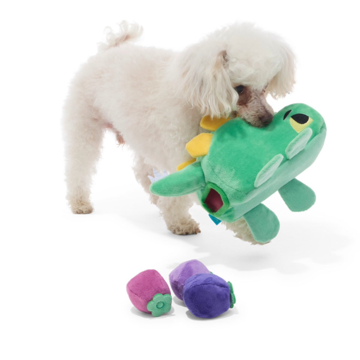 Berry Hungry Bernard Plush Multi-Part + Enrichment Dog Toy - Image 2