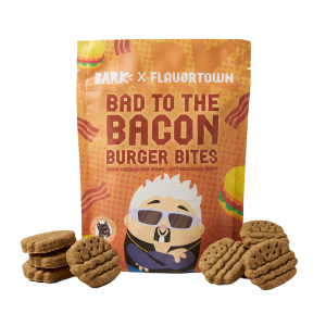Bad To The Bacon Burger Bites Soft Biscuit Dog Treats. 4 oz