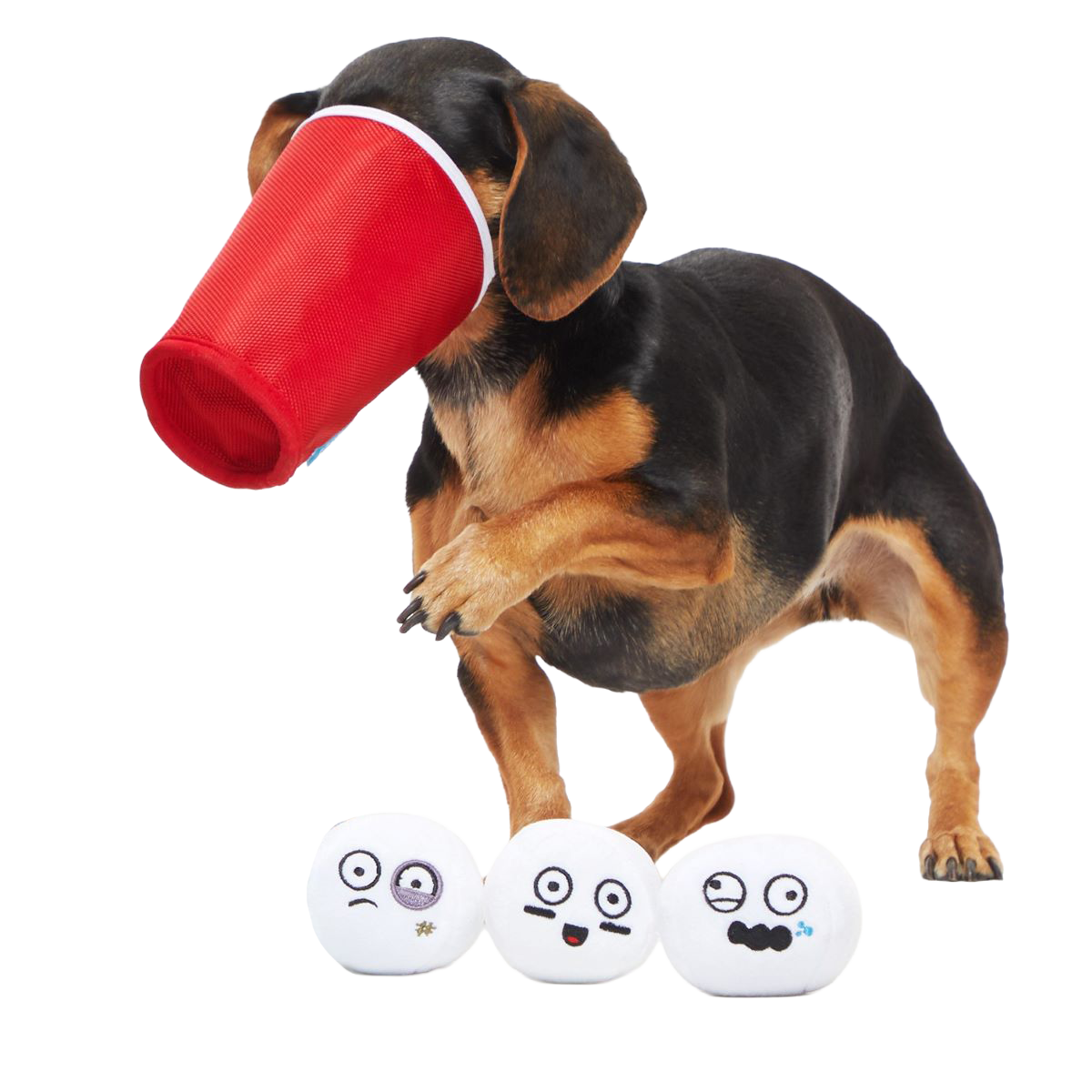 Bark Pong Cup Plush Multi-Part + Fetch Dog Toy - Image 3
