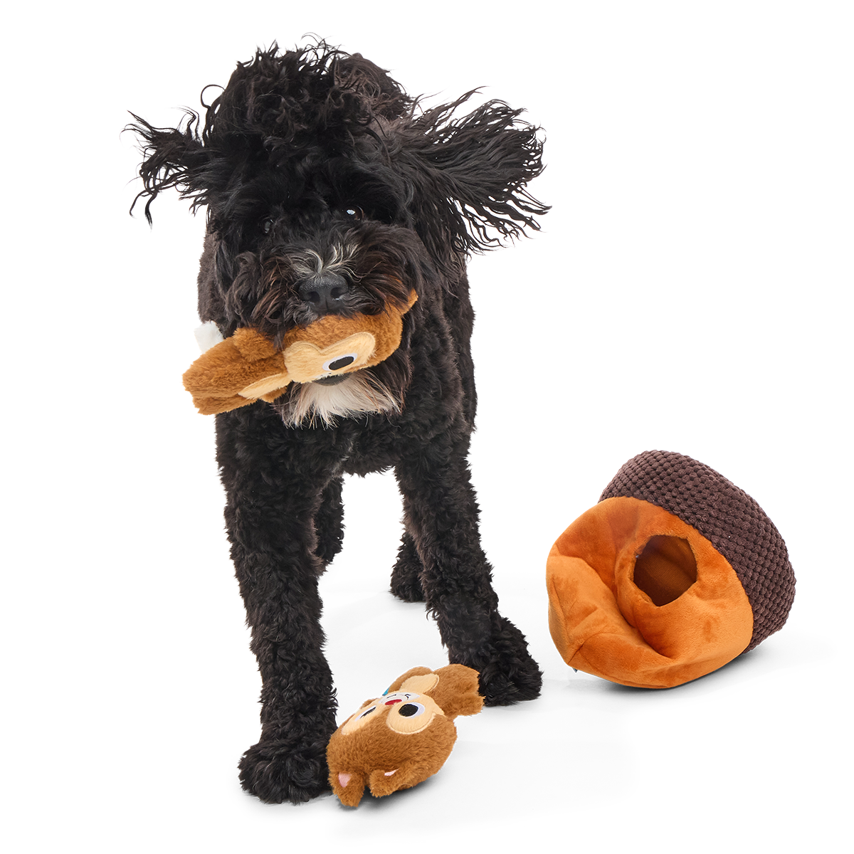 Chip 'N Dale in a Nutshell Plush Multi-Part + Enrichment Dog Toy - Image 4