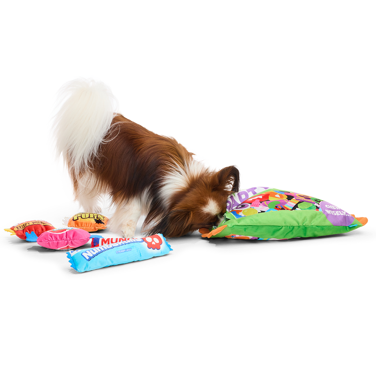 Chomp-Size Candy Pack Plush Extra-Large + 2-in-1 Dog Toy - Image 5