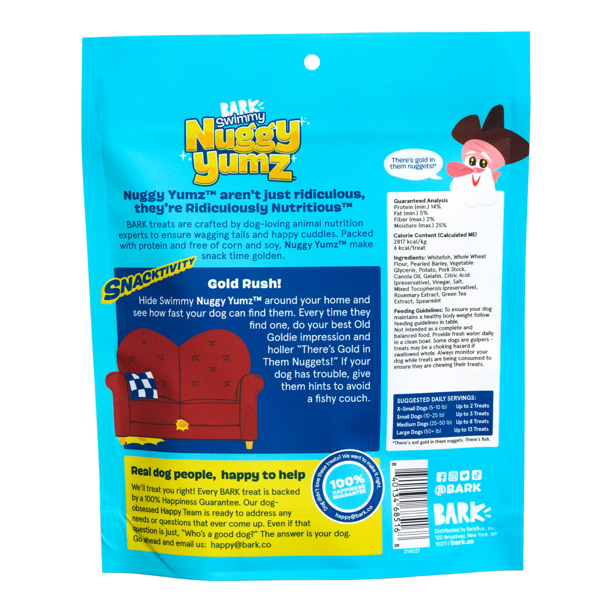 Swimmy Nuggy Yumz™ Fish Soft & Chewy Dog Treats. 10 oz - Image 2