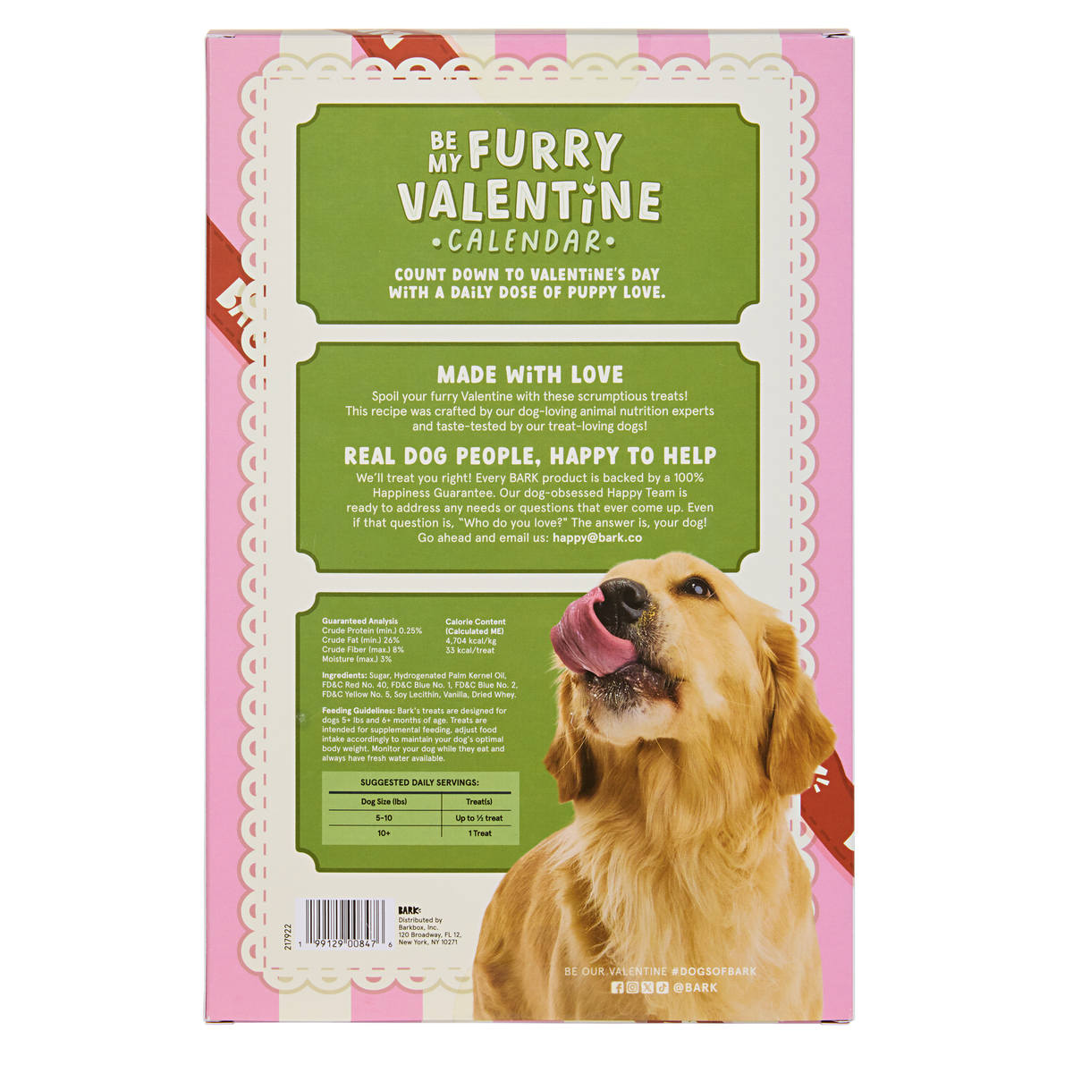 Be My Furry Valentine Treat Calendar Vegetarian Hard & Crunchy Dog Treats - Image 8