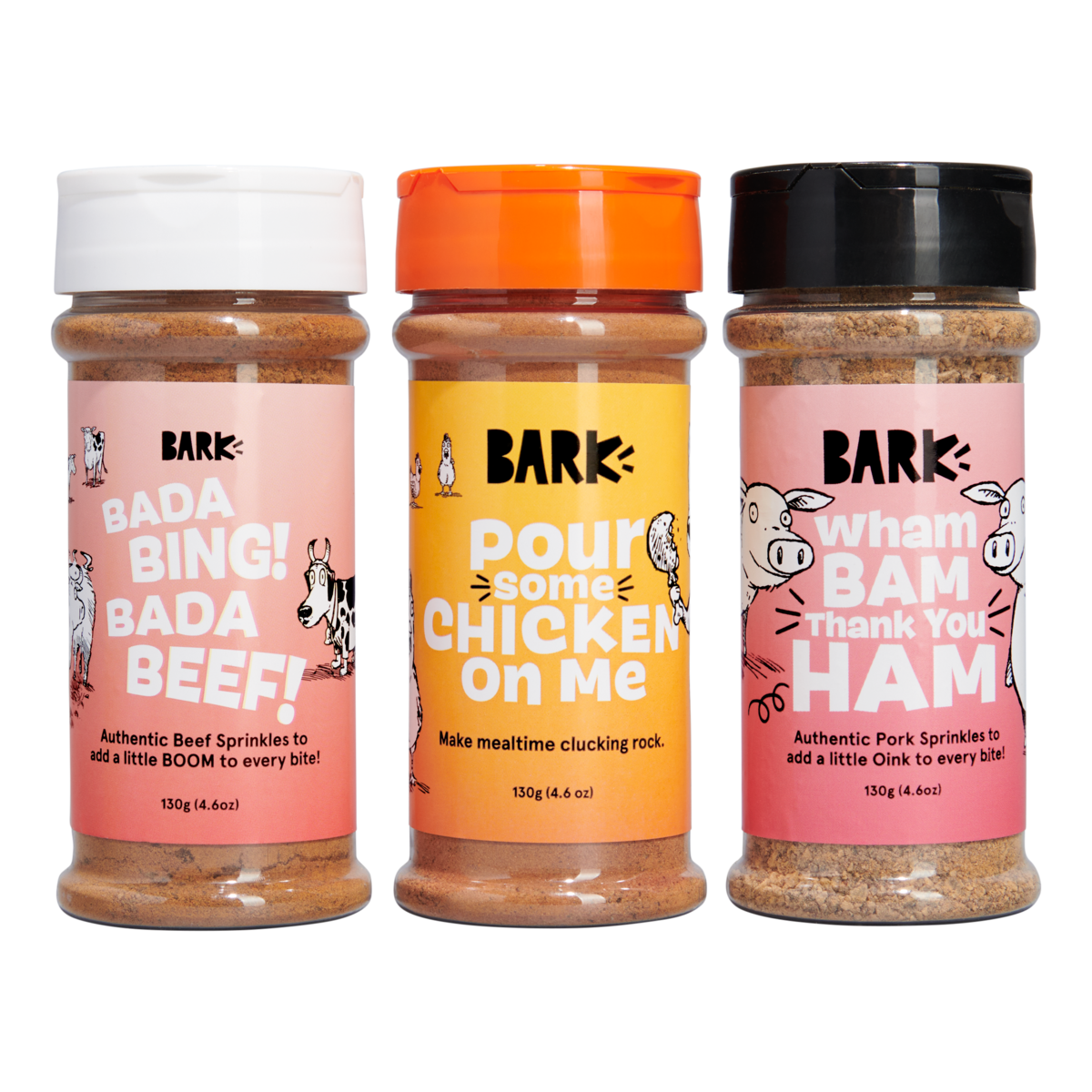 Shaker Topper Trio Bundle Beef. Chicken. Pork. Dog Food Meal Topper. 4.6 oz Each. 3 Pack - Image 2