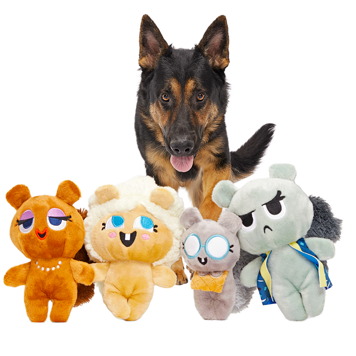 Golden Squirrels Plush Multi-Part Dog Toy - Image 5