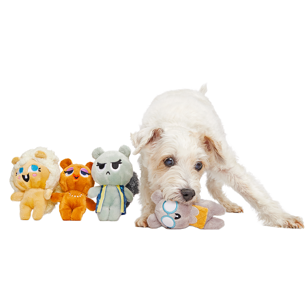 Golden Squirrels Plush Multi-Part Dog Toy - Image 2