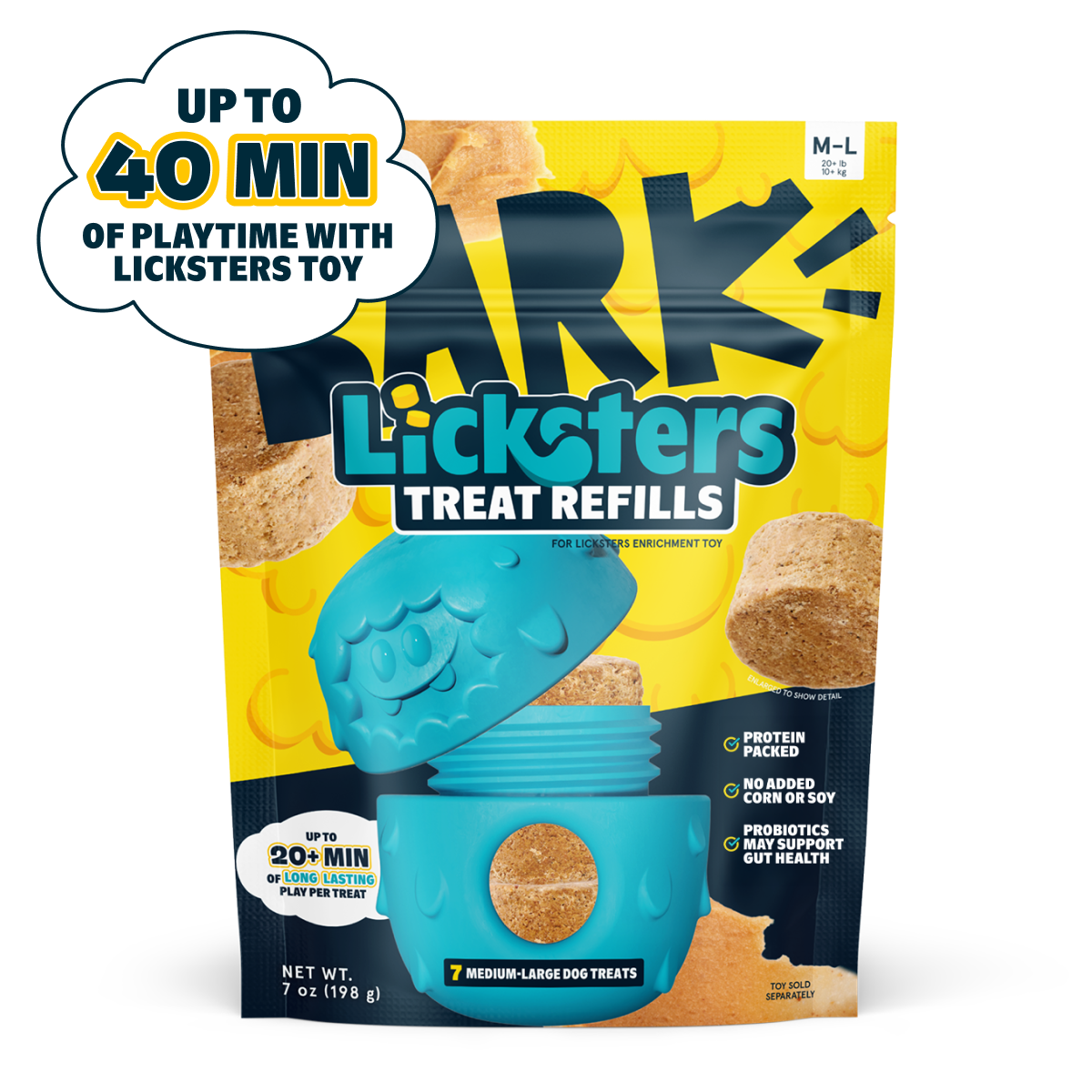 Licksters Treat Peanut Butter + Beef Treats 7 oz Refill - Image 8