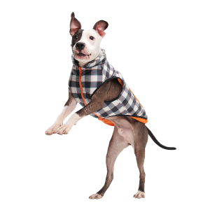 Plaid To The Bone Dog Puffer Vest