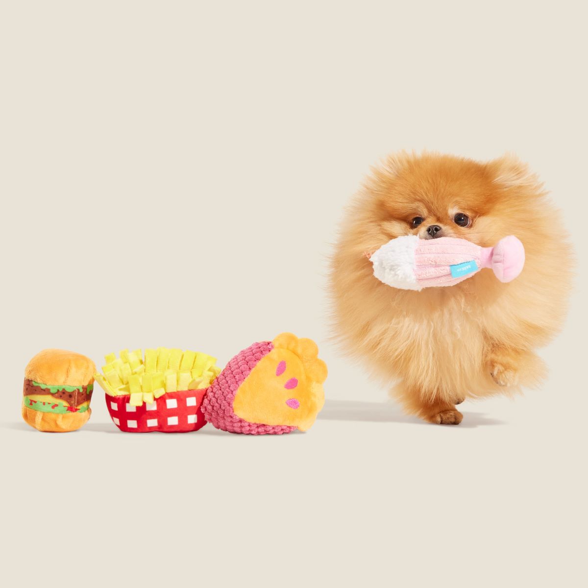 Dine & Dash Bundle Plush Multi-Part Dog Toy - Image 2