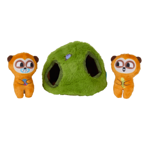 Mchanga & Mwanga Meerkat Plush Multi-Part + Enrichment Dog Toy