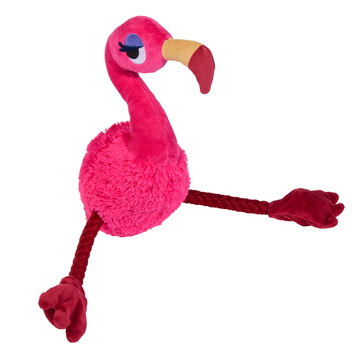 Fahari Flamingo Plush Extra-Large + Tug Dog Toy - Image 2