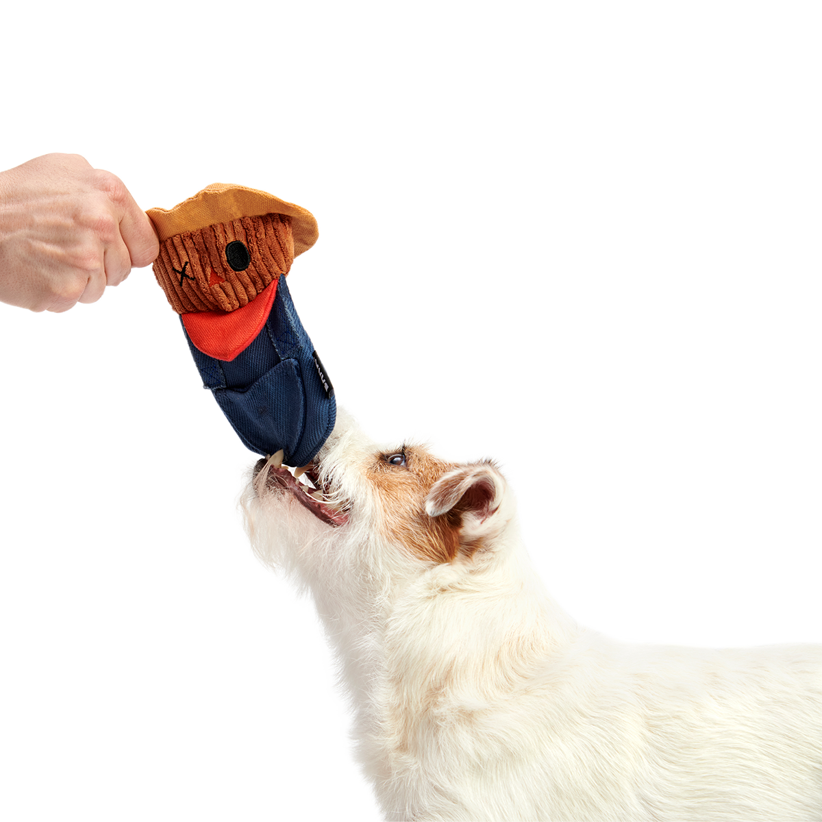 Shreddy Eddy the Scarecrow Super Chewer Durable 2-in-1 + Tug Dog Toy - Image 3