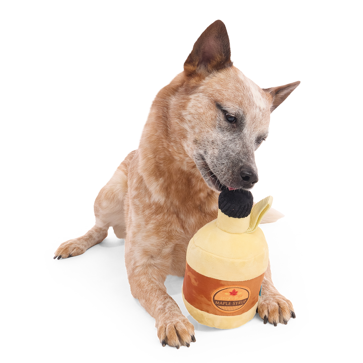 Sticky Paws Maple Syrup Plush 2-in-1 + Tug Dog Toy - Image 4