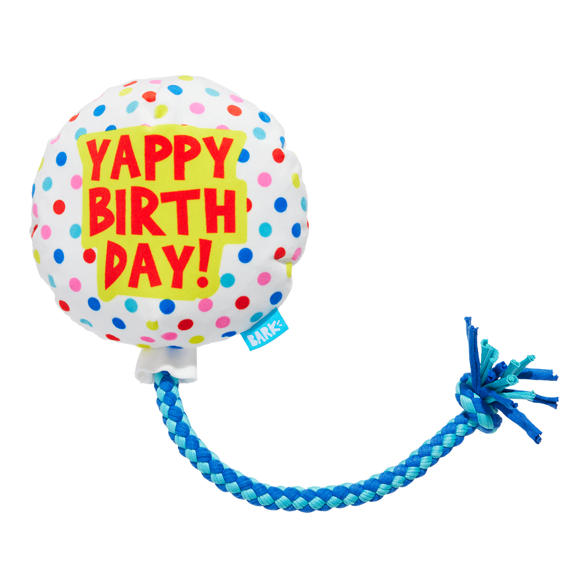 Yappy Birthday Balloon Plush Tug Dog Toy