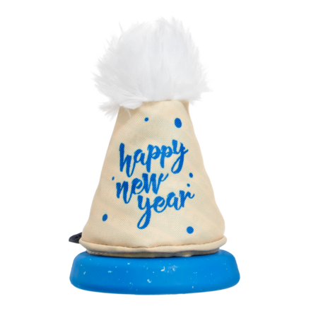 Chew Years Party Hat Durable Super Chewer Enrichment Dog Toy