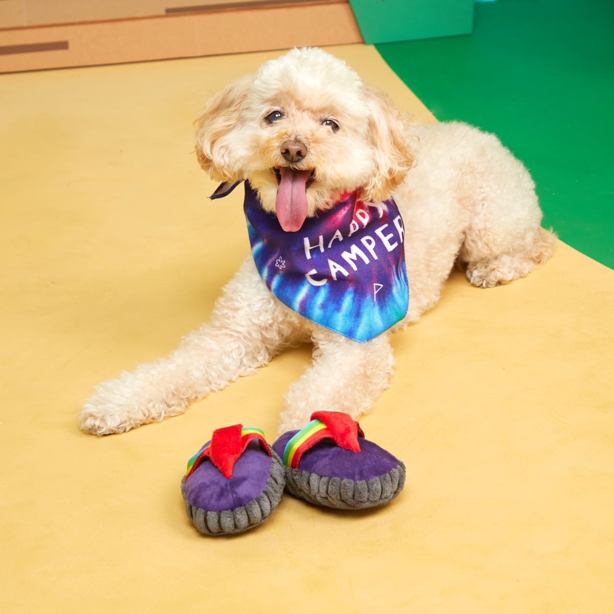 Bandana-Rama Yip Flops Plush Multi-Part Dog Toy and Dog Bandana - Image 4